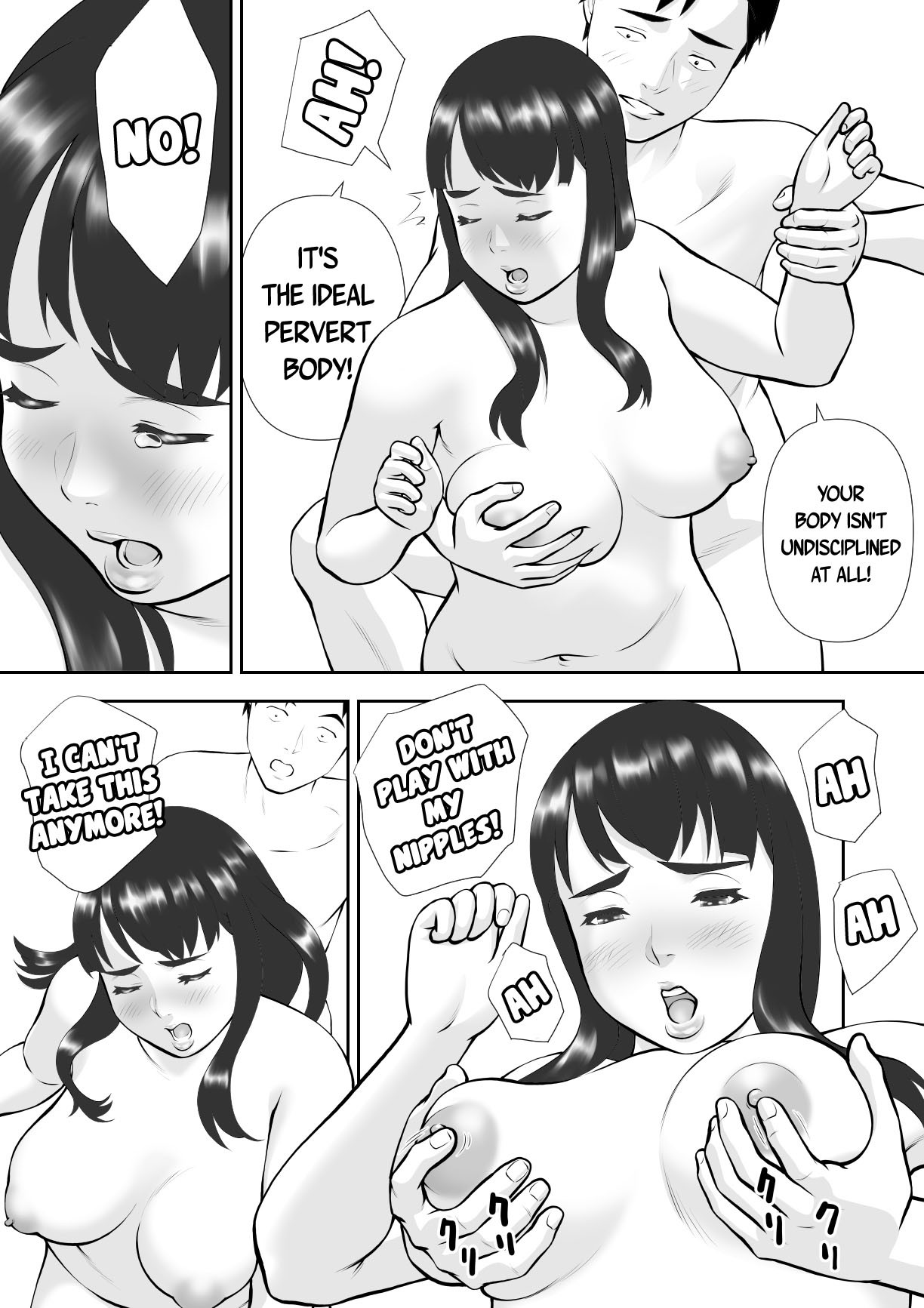 Hentai Manga Comic-My Plump Airheaded Neighbor Came Over To Use My Bath-Read-17